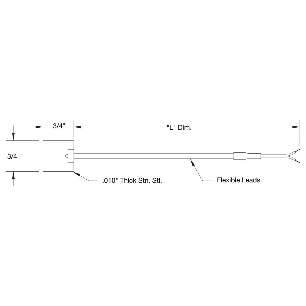 Style TSW Shim Stock Thermocouples